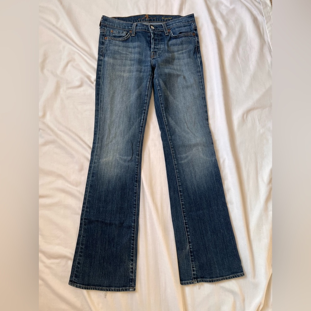 7 For All Mankind Bootcut Low Rise Denim Y2K Size 28
